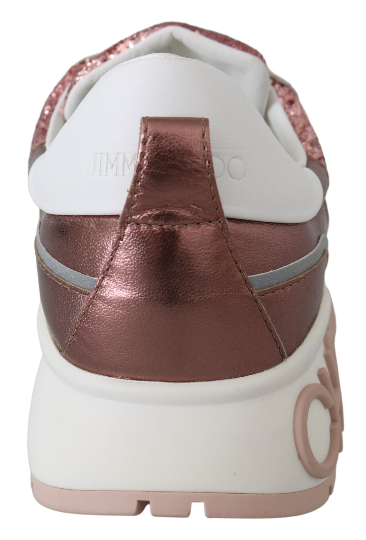 Jimmy Choo Pink Candyfloss Leather Raine Sneakers