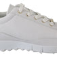 Jimmy Choo White Leather Monza Sneakers