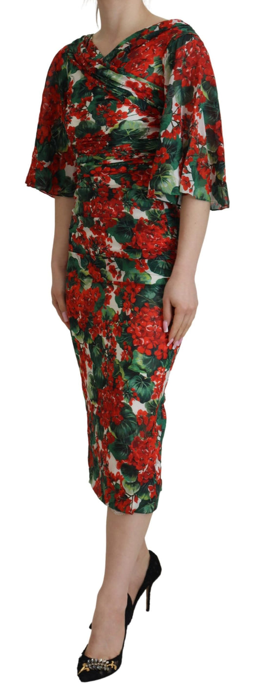 Dolce & Gabbana Enchanting Floral Print Sheath Dress