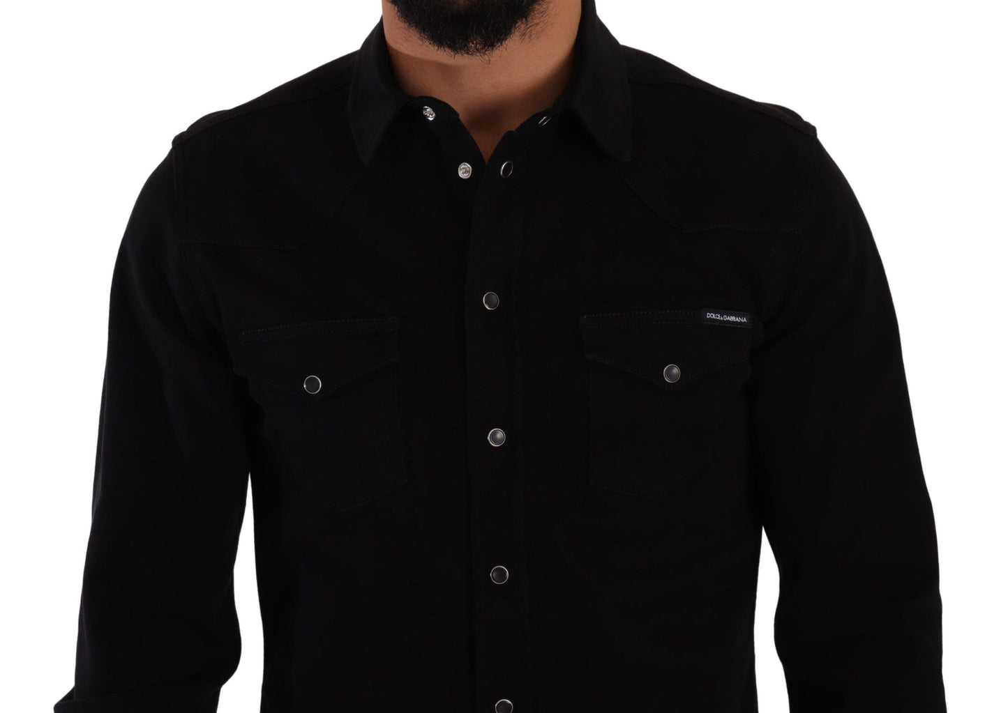 Dolce & Gabbana Slim Fit Casual Black Designer Shirt