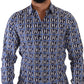 Dolce & Gabbana Blue Logo Mania Slim Fit Cotton Shirt