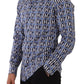 Dolce & Gabbana Blue Logo Mania Slim Fit Cotton Shirt