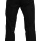 Dolce & Gabbana Black Cotton Wool Formal Dress Pants