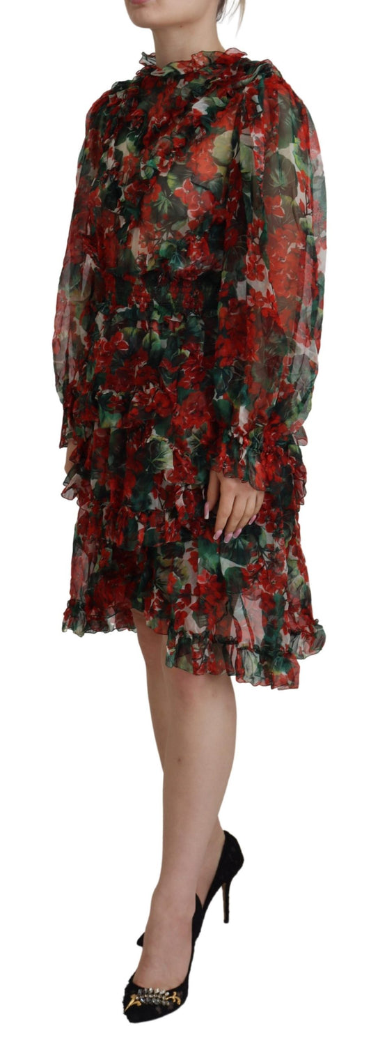 Dolce & Gabbana Elegant Multicolor A-Line Silk Dress