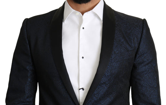 Dolce & Gabbana Elegant Martini Blue Slim Fit Blazer