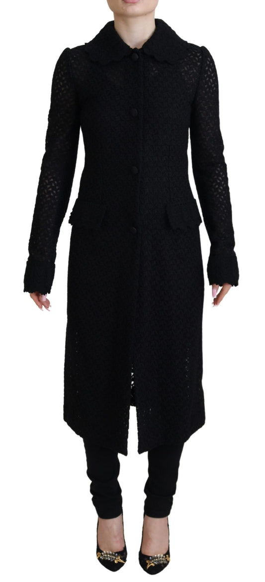 Dolce & Gabbana Classic Button Down Knitted Long Jacket