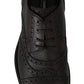 Dolce & Gabbana Elegant Mens Leather Derby Dress Shoes