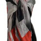 Costume National Elegant Checkered Silk Scarf