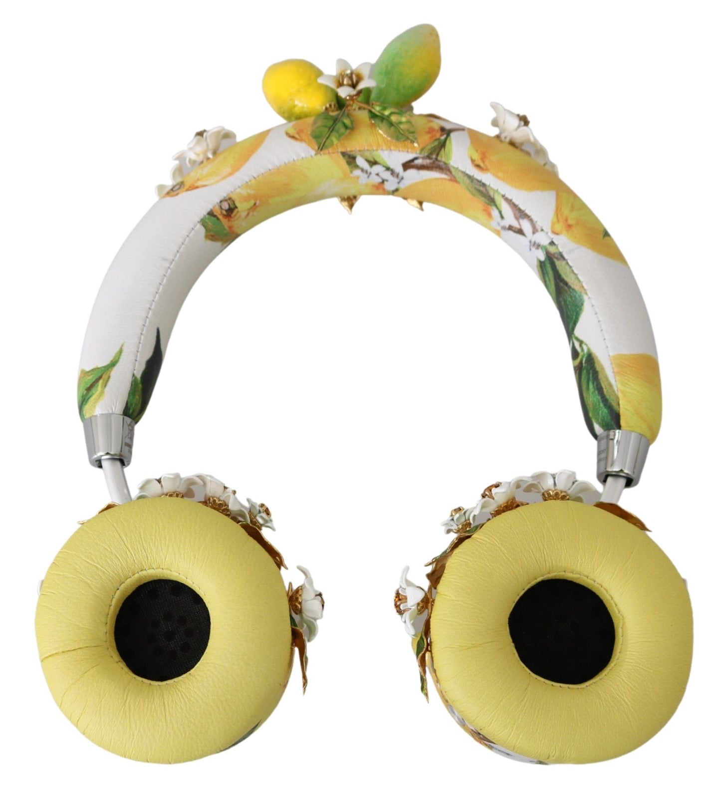 Dolce & Gabbana Yellow Lemon Crystal Floral Headset Headphones