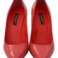 Dolce & Gabbana Dark Pink Patent Leather Heels Pumps