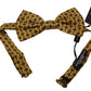 Dolce & Gabbana Yellow Patterned Silk Adjustable Neck Papillon Bow Tie