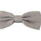 Dolce & Gabbana Silver Gray 100% Silk Adjustable Neck Papillon Bow Tie