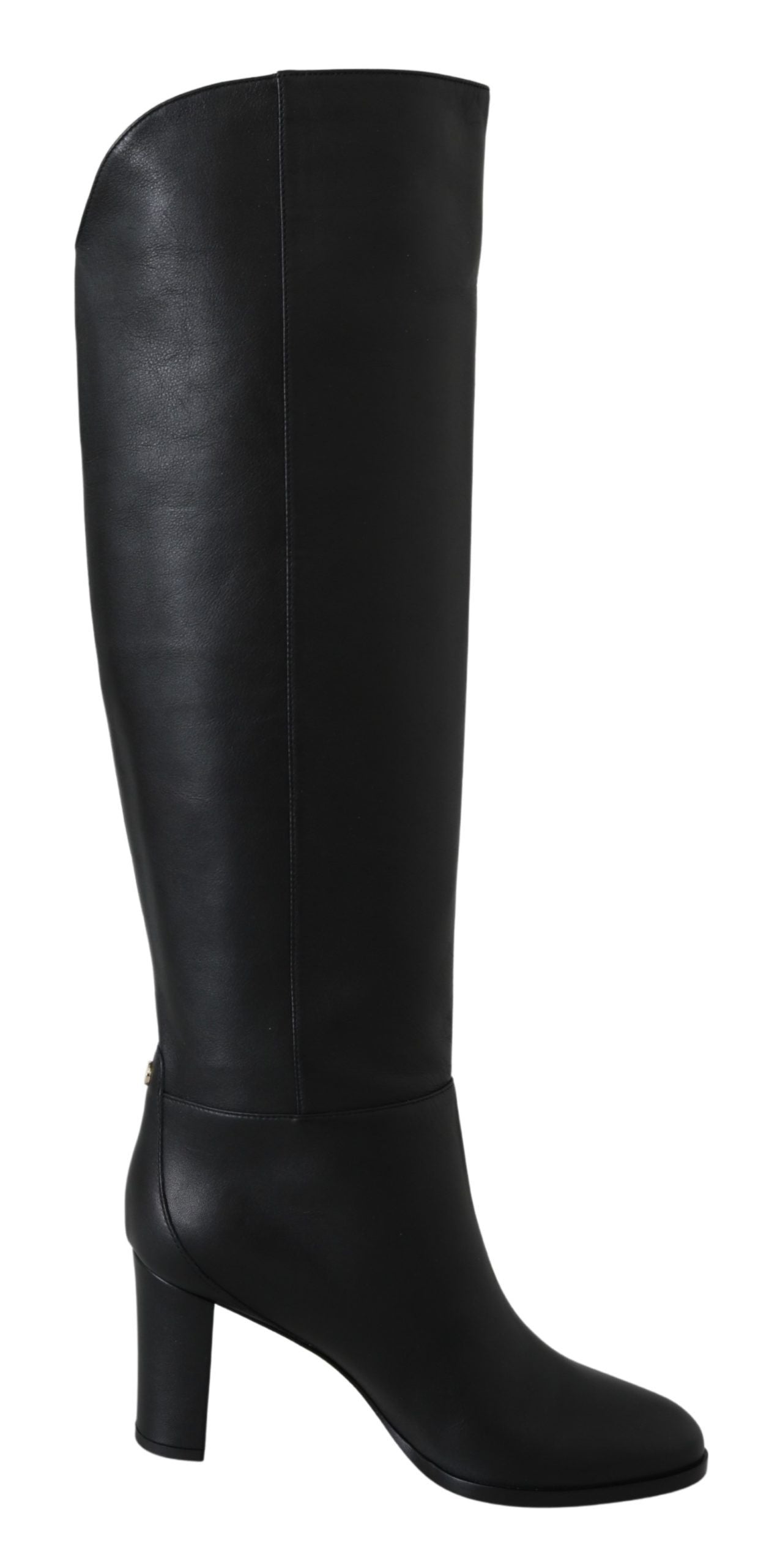 Jimmy Choo Elegant Black Calf Leather Heeled Boots