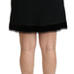 Dolce & Gabbana Black A-line High Waist Mini Viscose  Skirt