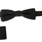 Dolce & Gabbana Elegant Silk Gray Patterned Bow Tie