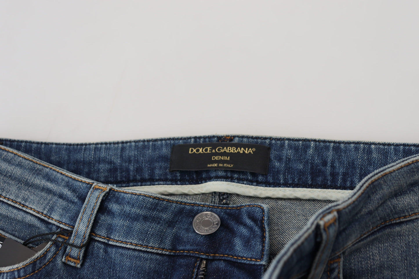 Dolce & Gabbana Elegant Tattered Denim Pants – Chic Casualwear
