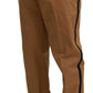 Dolce & Gabbana Elegant Slim Fit Brown Casual Pants