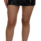 Dolce & Gabbana Elegant High Waist Mini Skirt in Shiny Black