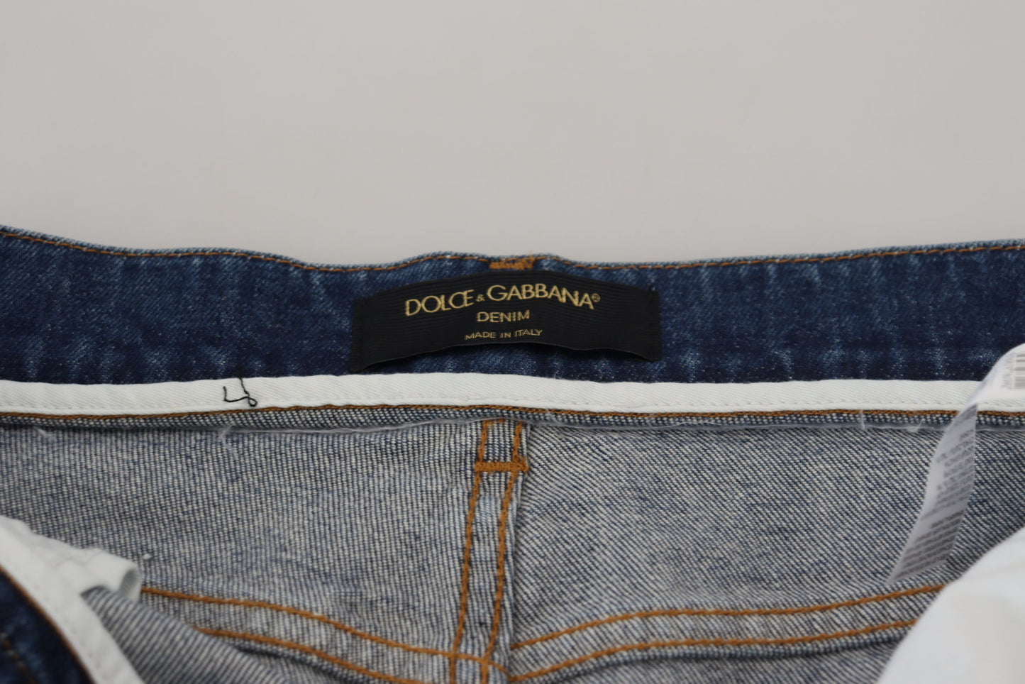 Dolce & Gabbana Elegant Blue Denim Pants - Tailored Fit