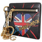 Dolce & Gabbana Elegant Leather Coin Wallet With Keyring