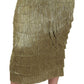 Dolce & Gabbana Golden High Waist Tiered Midi Skirt