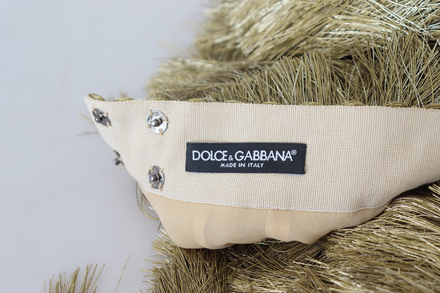 Dolce & Gabbana Golden High Waist Tiered Midi Skirt
