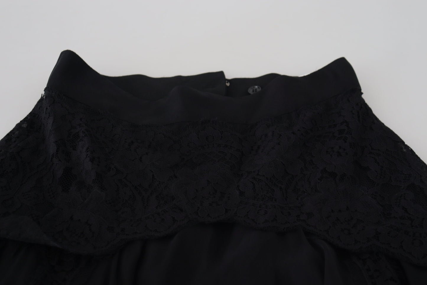 Dolce & Gabbana Elegant High-Waist Midi Silk-Blend Skirt