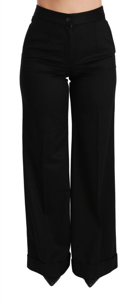 Dolce & Gabbana Elegant High Waist Flared Cashmere Pants
