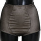 Dolce & Gabbana Beige Black Net Cotton Blend Chic Underwear