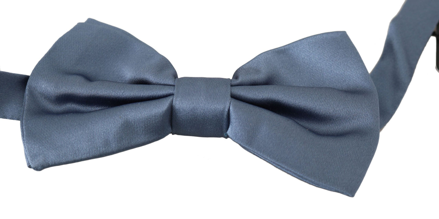 Dolce & Gabbana Elegant Blue Silk Bow Tie