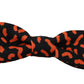 Dolce & Gabbana Elegant Silk Tied Bow Tie in Orange Black