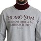 Dolce & Gabbana Gray Homo Sum Turtleneck Pullover Sweater