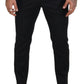 Dolce & Gabbana Elegant Black Striped Wool Blend Trousers