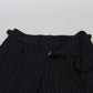 Dolce & Gabbana Elegant Black Striped Wool Blend Trousers