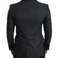 Dolce & Gabbana Black Green Slim Fit Coat Jacket Blazer