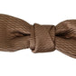 Dolce & Gabbana Men Brown Gold Adjustable Neck Papillon Bow Tie