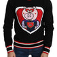 Dolce & Gabbana Black Cashmere Pig of the Year Pullover Sweater