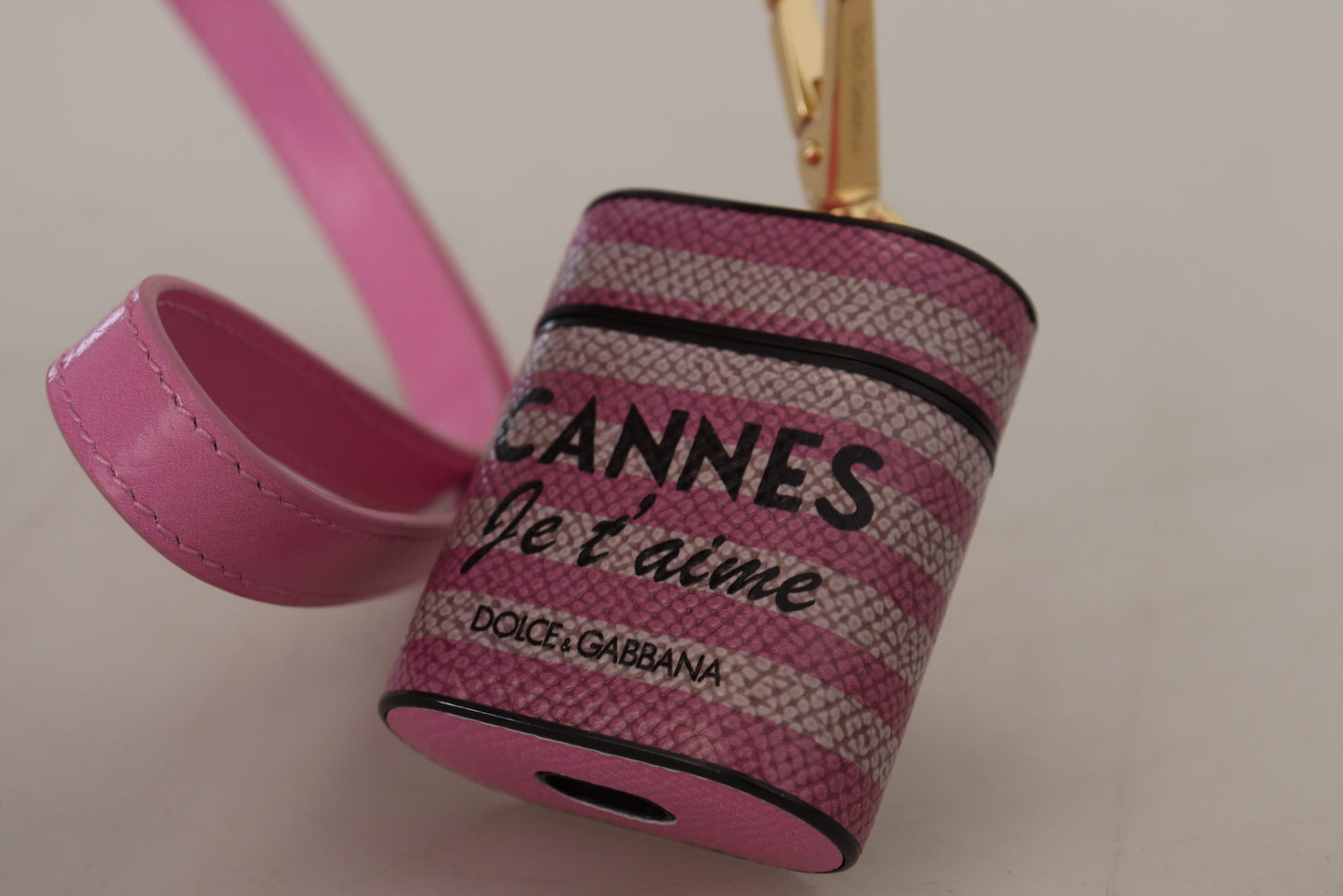 Dolce & Gabbana Chic Leather AirPods Case in Pink