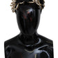 Dolce & Gabbana Black Gold  Clear Crystal Embellished Silk Fiocco Diadem Headband
