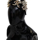 Dolce & Gabbana Black Gold  Clear Crystal Embellished Silk Fiocco Diadem Headband