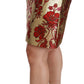 Dolce & Gabbana Opulent Gold Floral Jacquard Skirt