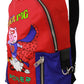 Dolce & Gabbana Vibrant Red Multicolor Print Men's Backpack