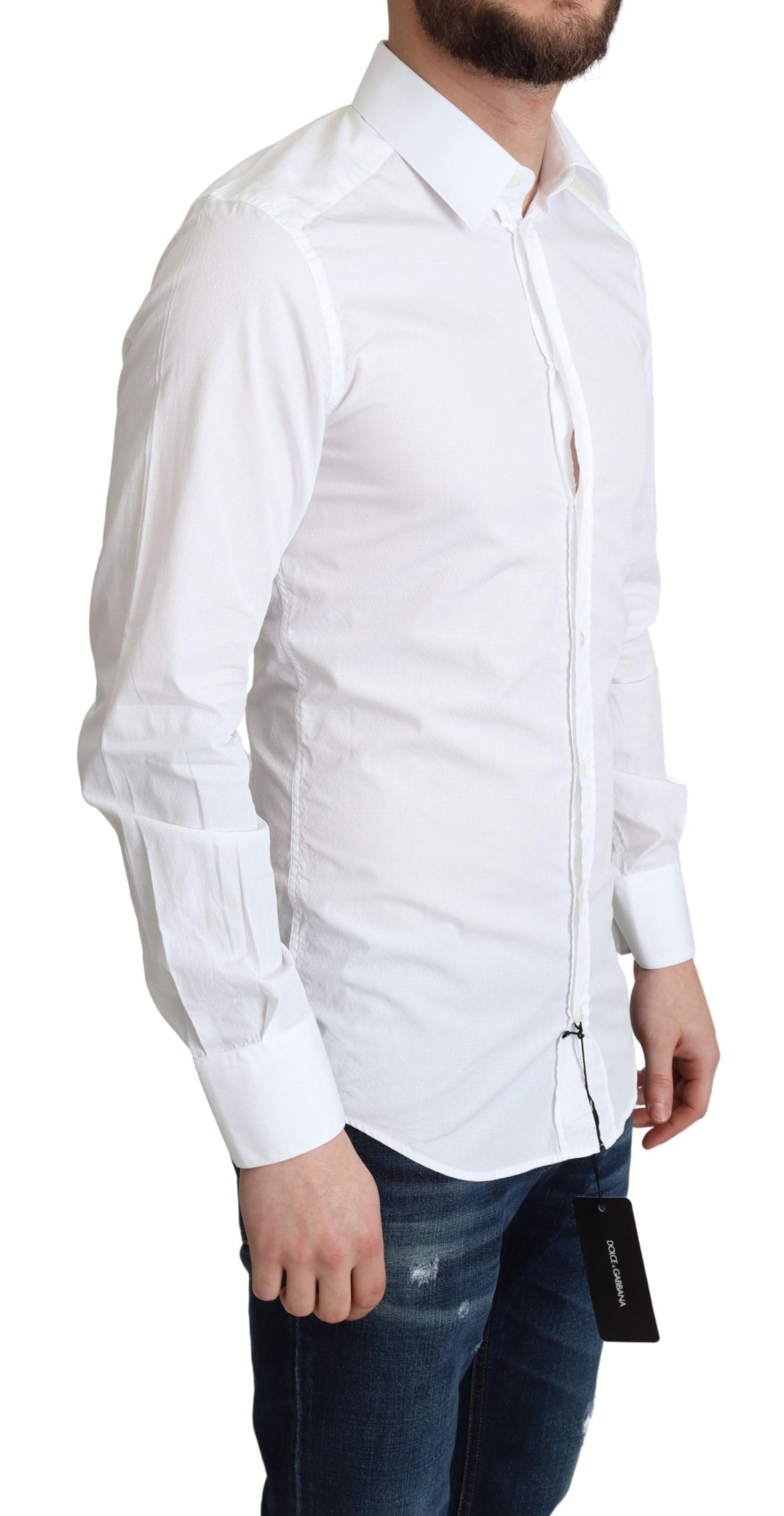 Dolce & Gabbana Elegant White Cotton Dress Shirt