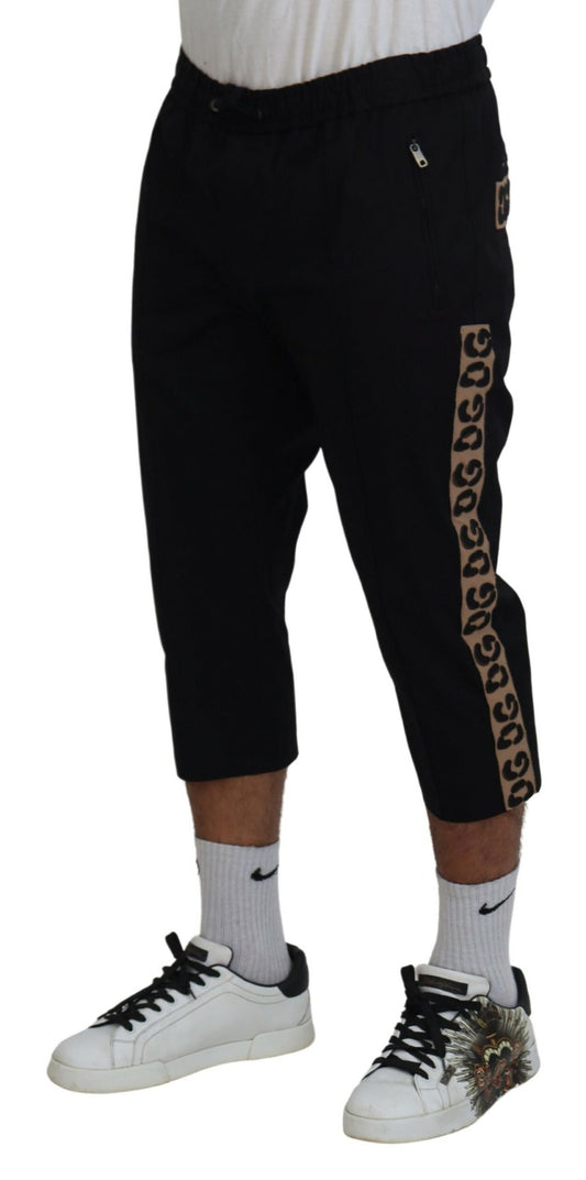 Dolce & Gabbana Elegant Leopard Print Cropped Pants