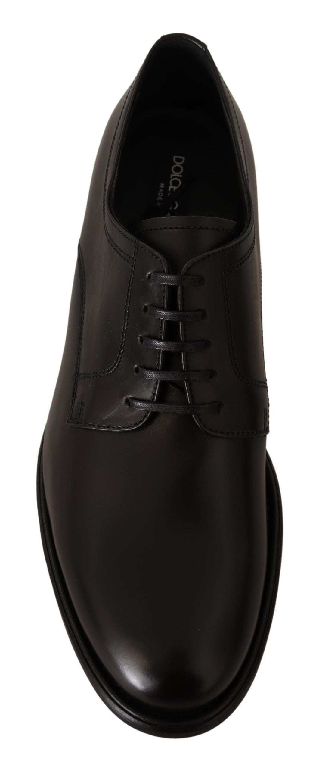 Dolce & Gabbana Elegant Black Leather Formal Derby Shoes