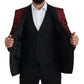 Dolce & Gabbana Radiant Red Leopard Print Three Piece Suit