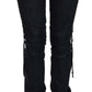 Just Cavalli Blue Low Waist Skinny Trousers Braided String Pants