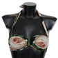 Dolce & Gabbana Multicolor Floral Print Beachwear Bikini Tops