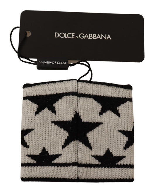 Dolce & Gabbana Elegant Black and White Wool Wristband