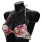 Dolce & Gabbana Multicolor Floral Swimsuit Beachwear Bikini Tops